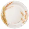 Image de 8 assiettes carton épis de blé 23cm blanc - générique 13384