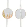 Image de 8 étiquettes carton rond épis de blé 5cm blanc - générique 13389