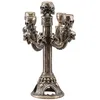 Image de chandelier 5 branches résine crânes 27.5cm bronze - générique 13714