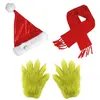 Image de 3 accessoires déguisement grinch poilu vert adulte - - vert - générique 13858