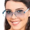Image de paire de lunettes festives pc coeur bleu adulte - générique 14069-13