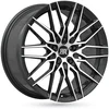 Image de Jante Alu Racer Raptor Noir Face Polie - 17 Pouces - Noir Mat