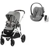 Image de CYBEX - Poussette Duo Gazelle S SLV + Cloud G3 Plus Stone Grey