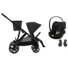 Image de CYBEX - Poussette Duo GAZELLE S Noire Moon Black + CLOUD G i-Size Magic Black