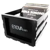 Image de Caisse de stockage Enova Hifi pour jusqu'à 120 disques vinyle Noir