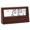Image de Station Météo Vitre Transparente - FISHTEC - Motif Bois - Température, Humidité, Date...