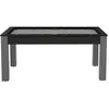 Image de Billard Texas 6 pieds convertible en table à manger - 6 personnes - Coloris noir grainé tapis gris