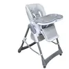 Image de Chaise haute bébé pliable réglable hauteur dossier tablette - Ptit - Perle - Monsieur Bébé