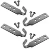 Image de Lot de 4 crochets inox + 8 vis pour piscine hors sol en bois
