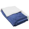 Image de Couverture, plaid polaire pour bébé 75 x 100 cm en flanelle et sherpa ultra doux - Bleu