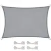 Image de Voile d'ombrage rectangulaire imperméable et anti-UV - 2 x 3 m - Gris - Linxor
