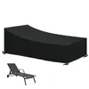 Image de Bâche, housse de protection imperméable pour transat - 210 x 75 cm - Noir - Linxor