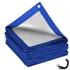 Image de Bâche de protection réversible 4 saisons pour piscine hors sol - Ronde 5,49 m - 150 gsm - Bleu et gris - Linxor