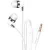 Image de Écouteurs filaires Jack 3.5mm Kit Main Libre Micro intégré LinQ Blanc