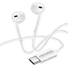 Image de Écouteurs Filaires USB-C pour iPhone 17 avec Micro intégré Mayaxess Blanc
