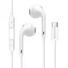 Image de Écouteurs Filaires USB-C pour iPhone 17 Air avec Microphone intégré Mayaxess Blanc