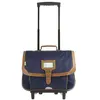 Image de Cartable à roulettes TANN'S Les Signatures Camille 38cm 2 compartiments Bleu Marine