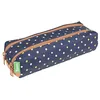 Image de TANN'S - Trousse double "Faustine" bleu - 23 x 6 x 9 cm - Coloris Bleu