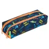Image de Tann's - Trousse double "Sevan" bleu - 23 x 6 x 9 cm - Bleu