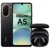 Image de Pack Smartphone Xiaomi Redmi A5 6,88" Double nano SIM 128 Go Midnight Black + Ecouteurs Redmi Buds 6 Play