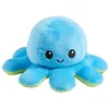 Image de Animal en peluche Fortus Pieuvre réversible XL Bleu et Vert