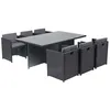 Image de Salon de jardin CONCEPT USINE 6 pieces 6 personnes polyethylene 180.0 x 115.0 x 73 cm gris