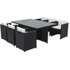 Image de Salon de jardin CONCEPT USINE polyethylene noir 6 pieces 6 personnes