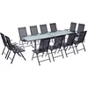 Image de Table de jardin extensible 12 fauteuils en alu et toile PVC BRESCIA CONCEPT USINE