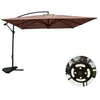 Image de Parasol marron déporté carré 3 x 3 m led SOLENZARA CONCEPT USINE