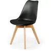 Image de The Home Deco Factory - Chaise scandinave avec coussin - H. 83 cm - Noir