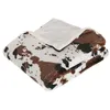 Image de Atmosphera - Plaid Vache - 130 x 160 cm - Blanc et marron