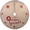 Image de Féérie Lights & Christmas - Tapis pour sapin de Noël - Diam. 90 cm - Marron et rouge