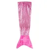 Image de Hello Kids - Plaid sirène effet paillette - Diam. 56 x L. 132 cm - Rose