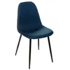 Image de Atmosphera - Chaise Nokas - Pied en métal - Bleu navy