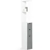 Image de Meuble WC étagère WILLY bois 3 portes blanc et gris