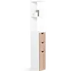 Image de Meuble WC étagère WILLY bois 3 portes blanc et hêtre