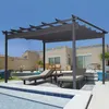 Image de Pergola toit rétractable 4 pieds 3x4 M tonnelle gris anthracite