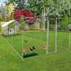 Image de Enclos poulailler 24 m² parc grillagé 8x3 M acier galvanisé