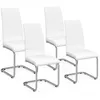 Image de Lot de 4 chaise id market H. 98 cm non empilable non pliable interieur en metal blanc