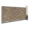 Image de Brise vue occultant 1,5 x 10 M motif pierre marron 160 gr/m²