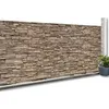 Image de Brise vue occultant 1,8 x 10 M motif pierre marron 160 gr/m²