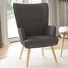 Image de Fauteuil scandinave IVAR en tissu gris anthracite