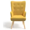 Image de Fauteuil scandinave IVAR en tissu jaune