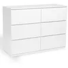 Image de Commode 6 tiroirs TOMI 110 cm bois blanc