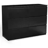 Image de Commode 6 tiroirs TOMI 110 cm bois noir
