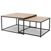 Image de Lot de 2 tables basses gigognes DETROIT 60/70 design industriel
