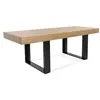 Image de Table à manger rectangle PHOENIX 8 personnes bois et noir 200 cm