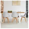 Image de Lot de 4 chaises sara gris clair pour salle à manger