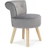 Image de Fauteuil crapaud en velours gris