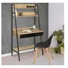 Image de Bureau étagère 1 tiroir noir BOSTON design industriel